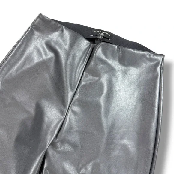 NWT Banana Republic Leggings Womens Size‎ S Faux Leather Black High Rise Pants - Picture 3 of 11